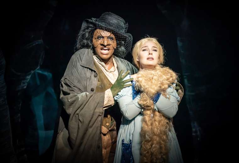 Into The Woods Nicola Hughes (Witch) And Maria Conneely (Rapunzel) Photo Marc Brenner